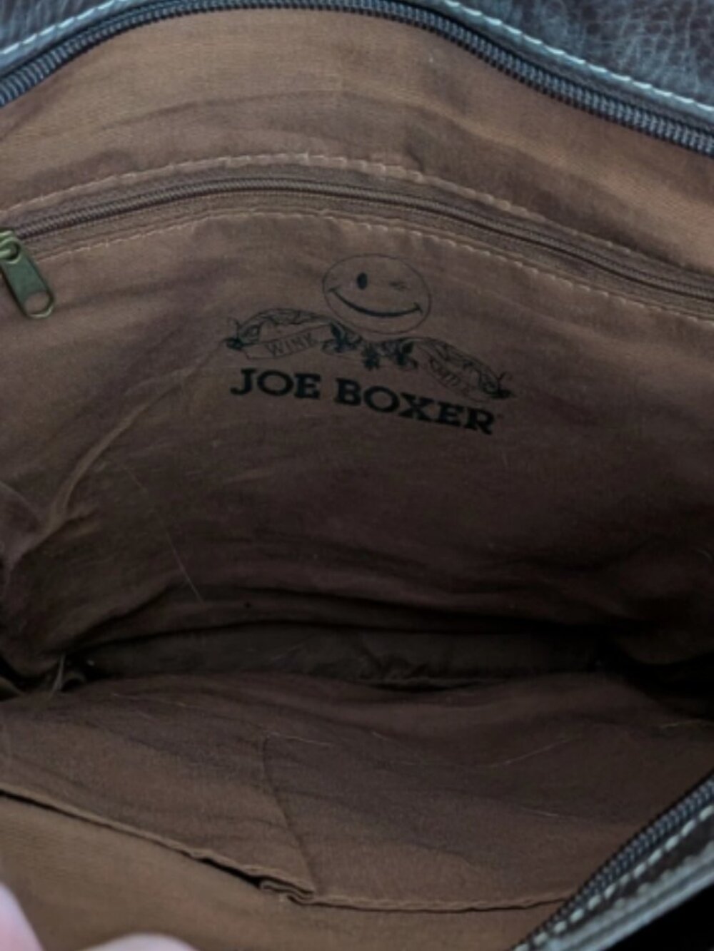 Joe Boxer brown Faux Leather Shoulder Bag Purse Pocketbook - Picture 7 of 8